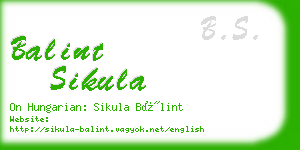 balint sikula business card